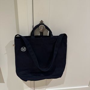 Monocle black canvas tote bag